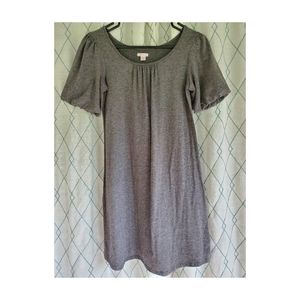 Xhilaration Gray Ruffled Sleeve T-shirt Dress